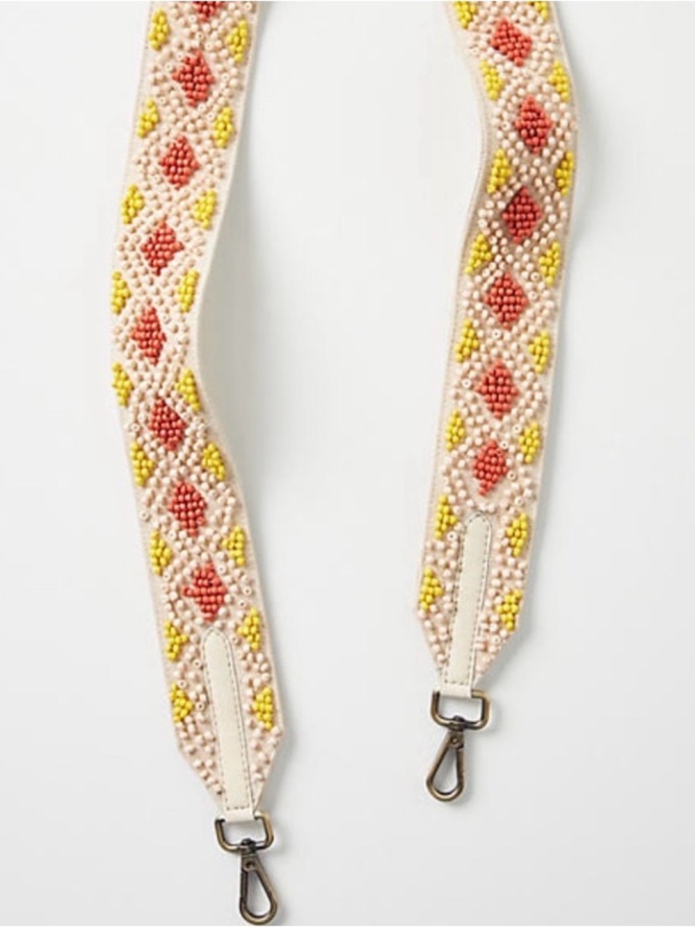 ANTHROPOLOGIE Geo Beaded Bag Strap NWT